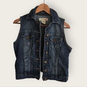 Paris Blues Classic Denim Vest Size Med Y2k Vintage